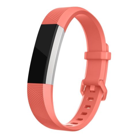 Fitbit Alta Bands, UMTELE Soft Replacement Wristband with Metal Buckle Clasp for Fitbit Alta Smart Fitness Tracker - CORAL HR