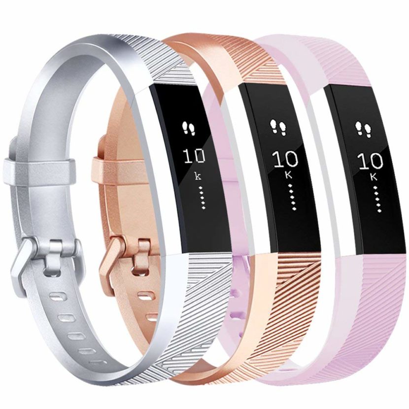 Fitbit Alta Fitbit Alta HR Replacement Bands 3 Pack Vancle - Silver Rose-Gold Lavender