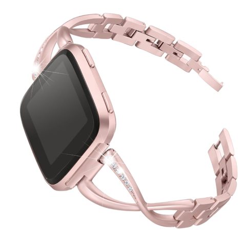 Fitbit Versa Replacement Bands bayite - Rhinestones Diamond Rose Gold