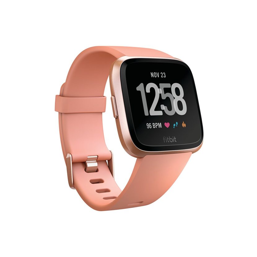 Fitbit Versa Smart Watch Peach Rose Gold Aluminium