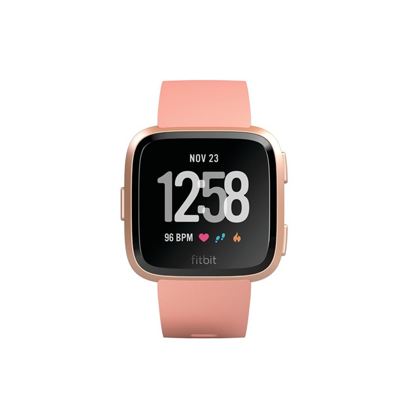 Fitbit Versa Smart Watch Peach Rose Gold Aluminium