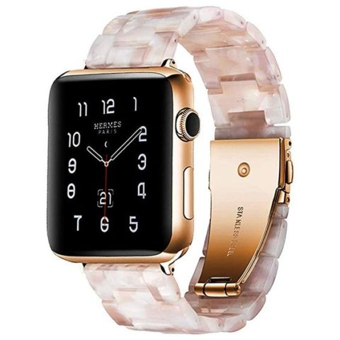 Apple Watch Band - Bonstrap Resin Watch Band Pink Texture