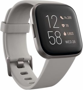 Fitbit Versa 2 Health & Fitness Smartwatch with Heart Rate, Music, Alexa Built-in, Sleep & Swim Tracking, Stone/Mist Grey
