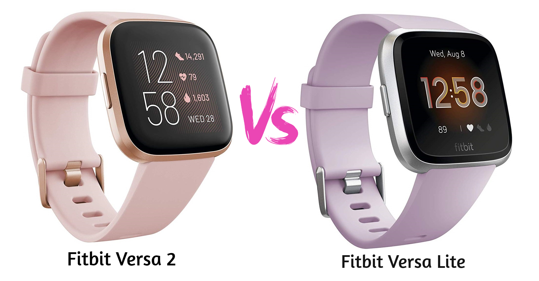 Difference between Fitbit Versa Lite and Versa 2